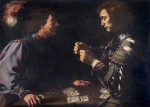 Kortspelare, ca 1620 (olja på duk) av Antiveduto Gramatica