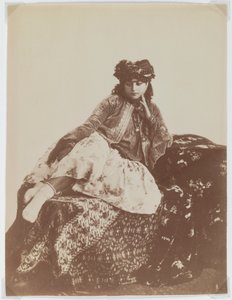 Liggande kvinna med turban (silveralbumintryck)