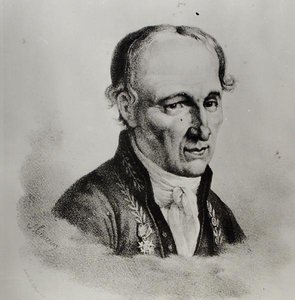 Porträtt av Rene Just Hauy (1743-1822) (litho) (s/v foto) av Antoine (after) Maurin