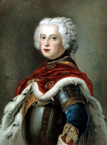 Fredrik II den store, kung av Preussen av Antoine (after) Pesne