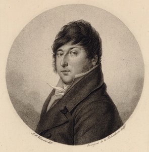 Porträtt av kompositören Rodolphe Kreutzer 1766-1831. av Antoine Achille Bourgeois de La Richardiere