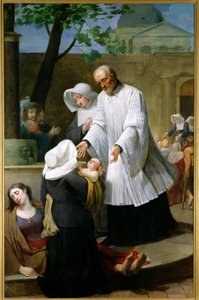 St. Vincent de Paul hjälper de pestdrabbade