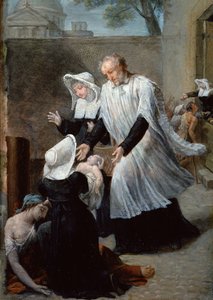 St. Vincent de Paul hjälper de pestdrabbade