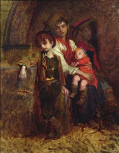 En familj av bönder av Antoine Auguste Ernest Herbert or Hebert