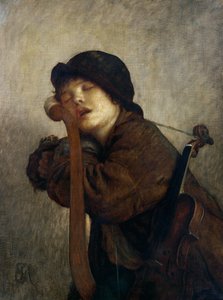 Den lilla violinisten sover, 1883
