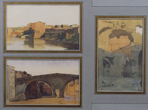 Tibern, Cloaca Maxima och Ponte Rotto av Antoine Auguste Ernest Herbert or Hebert