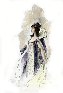 Porträtt av Desiree Clary (1777-1860) Drottning av Sverige 1818 (Porträtt av drottningen av Sverige Desire Clary 1818) Teckning av Antoine Calbet efter "Napoleon et les femmes" av Masson av Antoine Calbet