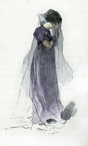 Porträtt av Fanny Dillon (1785-1836) hustru till greve Bertrands följeslagare till Napoleon I som följde honom till Saint Helene