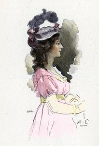Porträtt av Josephine de Beauharnais (1763-1814) Teckning av Antoine Calbet efter "Napoleon och kvinnor" av Masson av Antoine Calbet