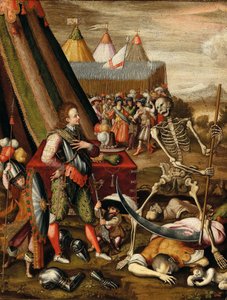 Prinsens dialog med döden. Allegori över krigets fasor, 1540-talet.