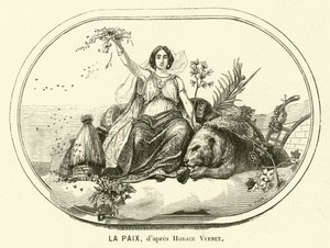 Peace (gravyr) av Antoine Charles Horace Vernet