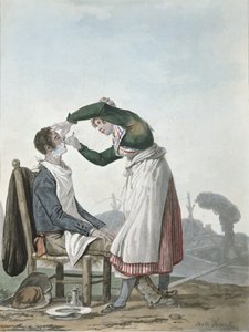 En kollier med en rakkniv av Antoine Charles Horace Vernet