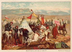Slaget vid Isly, Marocko, 1844 (chromolitho)