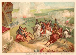 Taua o Valmy, Farani, 1792 (chromolitho)swed av Antoine Charles Horace Vernet