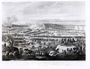 Slaget vid Austerlitz i Mähren, 2 december 1805, graverat av Antonio Verico (f. ca. 1775)
