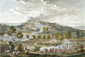 Slaget vid Montebello och Casteggio, 20 Prairial, år 8 (9 juni 1800) graverad av Jean Duplessi-Bertaux (1747-1819) (akvatint)