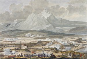 Slaget vid Rivoli, 25 och 26 Nivose, år 5 (januari 1797) graverad av Jean Duplessi-Bertaux (1747-1819) (akvatint)
