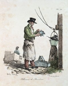 Lamptändaren, graverad av Francois Seraphin Delpech (1778-1825) av Antoine Charles Horace Vernet