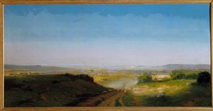 Rymdmålning av Antoine Chintreuil (1814-1873) 1869 sön. 1,02x2,02m.