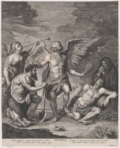Tiden kröner Sysselsättning och straff Sysselsättning, ca. 1650-77. av Antoine Couchet