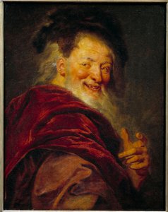 Porträtt av Demokrit (460 - 370 f.Kr.) grekisk filosof. Målning av Antoine Coypel (1661-1722)
