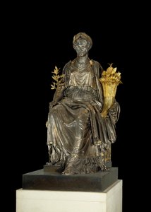 La Paix Skulptur i silver och brons av Antoine Denis Chaudet (1763-1810) och Louis Jean Baptiste Cheret (1760-1832) från Salon de la Paix vid Palais des Tuileries. Paris, Louvren.