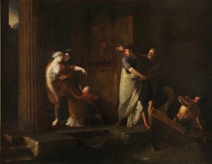 Brutus och Portias farväl, 1799 av Antoine Dubost