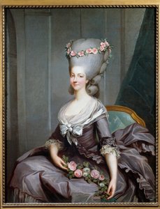 Porträtt av Marie Therese Louise de Savoie Carignan, prinsessan av Lamballe av Antoine François Callet
