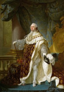 Porträtt av kung Ludvig XVI 1754-1793 i hans kröningsdräkt, 1779