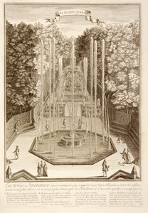 De tre fontänerna, Versailles, 1714 av Antoine Herriset