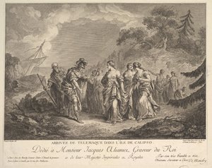 Ankomst av Telemachus till ön Calypso