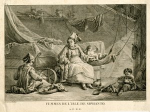 Kvinnor på ön Siphanto, efter Jean-Baptiste Hilair (1753-1822)