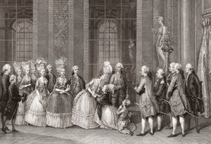 Marie Antoinette besucht von der Familie Bellegarde von Antoine-Jean Duclos