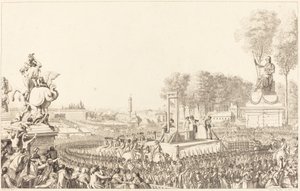Dagen den 16 oktober 1793, Marie-Antoinettes död av Antoine Jean Duclos after Charles Monnet