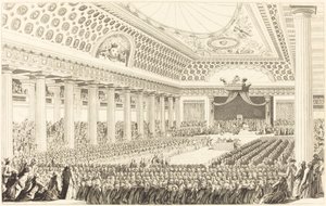 Invigningen av generalstaterna i Versailles, 5 mars 1789 av Antoine Jean Duclos after Charles Monnet