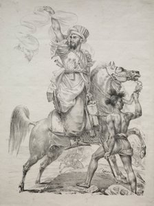 En Mameluke-hövding till häst som signalerade om hjälp, 1817. av Antoine Jean Gros