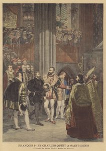 Francis I och Charles V i Saint-Denis av Antoine Jean Gros