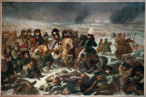 Napoleon på slagfältet vid Eylau, som den 9 februari 1807 vanns av de franska trupperna över ryssarna och preussarna... av Antoine Jean Gros