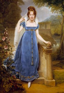 Hellängdsporträtt av Henriette Scherrer, grevinna Legrand (1795-1848). Målning av Antoine Jean Gros (1771-1835) av Antoine Jean Gros