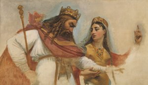 Skiss till kupolen på Pantheon (kyrkan Sainte-Geneviève): Clovis och Clotilde, ca 1811 (olja) av Antoine Jean Gros