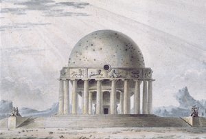 Design for a House for a Cosmopolite, 1783 (detalj) (se även 195241-195242, 196724-196726) av Antoine Laurent Thomas Vaudoyer