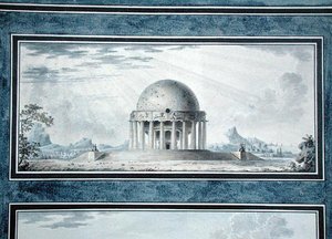 Ritning till ett hus för en kosmopolit, 1783 av Antoine Laurent Thomas Vaudoyer