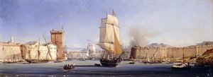 Det gyllene hornet med Suleimaniye och trosmoskéerna, Konstantinopel
