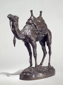 Egyptisk dromedär med sele (brons)