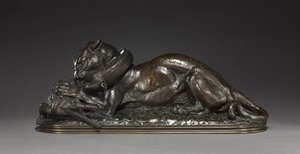 Tiger som slukar en Gavial, 1831.
