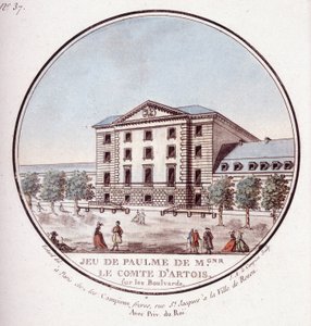 Palmspel av Artois konto på boulevarderna. I prittoresque utsikt över huvudbyggnaderna i Paris av sergeant av Antoine Louis Francois Sergent Marceau