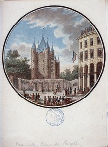 Paris, utsikt över tempeltornet - i "" Pittoreska vyer över huvudbyggnaderna i Paris"" av sergeant av Antoine Louis Francois Sergent Marceau