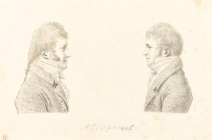 Självporträtt och konstnärens bror av Antoine Marie Philippe Louis d