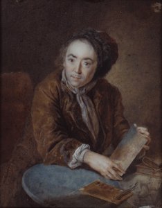 Målaren och ingenjören Johann Sigismund Ebert (?-1727) av Antoine Pesne
