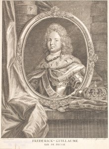 Friedrich Wilhelm I, kung i Preussen och som Friedrich Wilhelm II kurfurste och markgreve av Brandenburg av Antoine Pesne